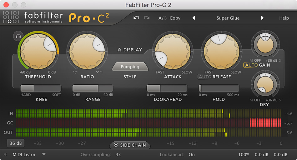 FabFilter Pro-C 2 Compact interface