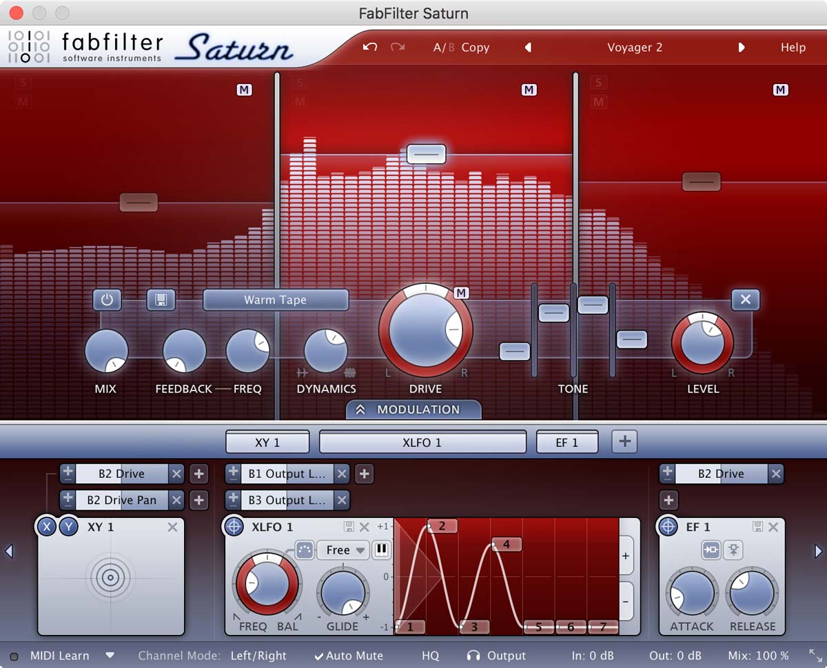 Multiband distortion/saturation plug-in
