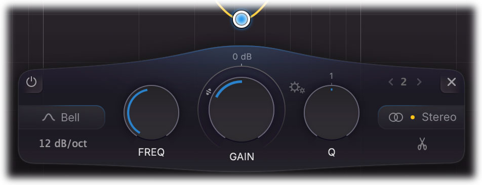 Band selection controls