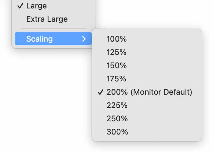 FabFilter Volcano 3 Scaling Menu