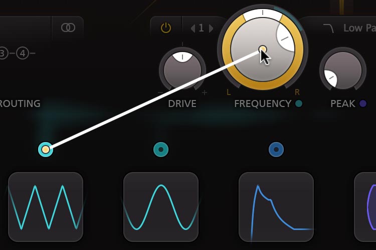 Easy drag-and-drop modulation