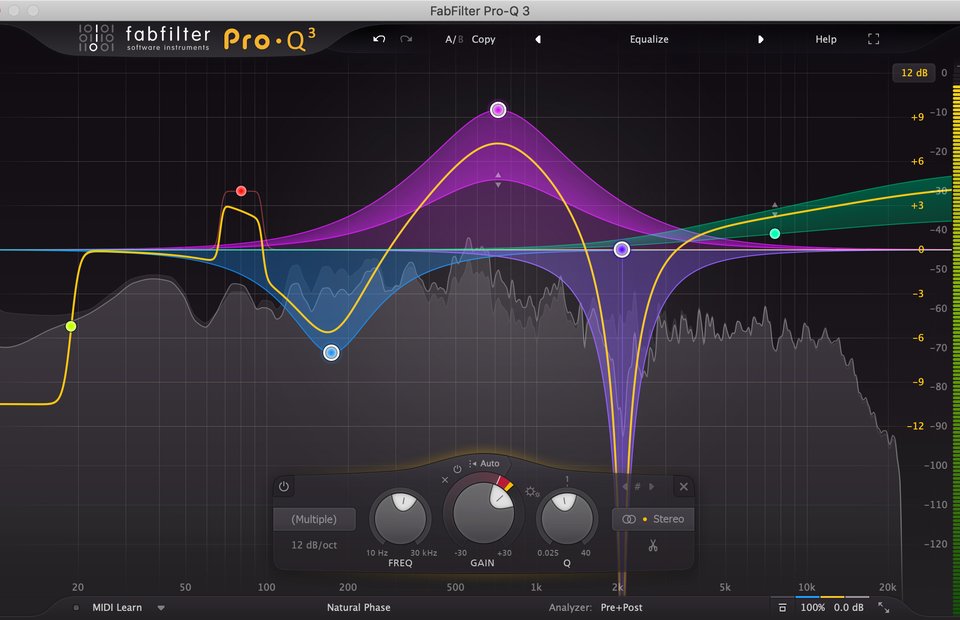 FabFilter Learn Equalization Linear phase EQ